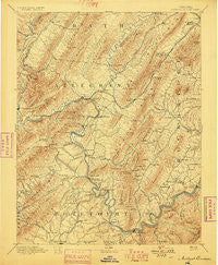Natural Bridge Virginia Historical topographic map, 1:125000 scale, 30 X 30 Minute, Year 1894