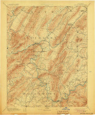 Natural Bridge Virginia Historical topographic map, 1:125000 scale, 30 X 30 Minute, Year 1894