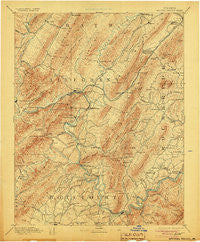Natural Bridge Virginia Historical topographic map, 1:125000 scale, 30 X 30 Minute, Year 1894