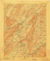 Natural Bridge Virginia Historical topographic map, 1:125000 scale, 30 X 30 Minute, Year 1894