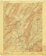 Natural Bridge Virginia Historical topographic map, 1:125000 scale, 30 X 30 Minute, Year 1894