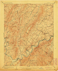 Natural Bridge Special Virginia Historical topographic map, 1:62500 scale, 15 X 15 Minute, Year 1907