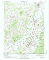 New Market Virginia Historical topographic map, 1:24000 scale, 7.5 X 7.5 Minute, Year 1967