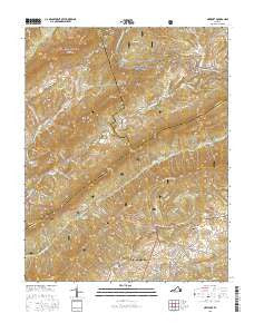 Newport Virginia Current topographic map, 1:24000 scale, 7.5 X 7.5 Minute, Year 2016