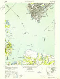 Newport News Virginia Historical topographic map, 1:24000 scale, 7.5 X 7.5 Minute, Year 1952