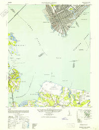 Newport News Virginia Historical topographic map, 1:24000 scale, 7.5 X 7.5 Minute, Year 1952