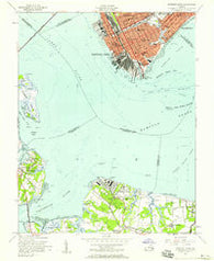 Newport News Virginia Historical topographic map, 1:24000 scale, 7.5 X 7.5 Minute, Year 1955