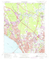 Newport News North Virginia Historical topographic map, 1:24000 scale, 7.5 X 7.5 Minute, Year 1965