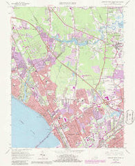 Newport News North Virginia Historical topographic map, 1:24000 scale, 7.5 X 7.5 Minute, Year 1965