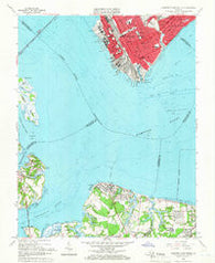 Newport News South Virginia Historical topographic map, 1:24000 scale, 7.5 X 7.5 Minute, Year 1964