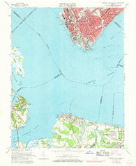 Newport News South Virginia Historical topographic map, 1:24000 scale, 7.5 X 7.5 Minute, Year 1964