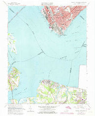 Newport News South Virginia Historical topographic map, 1:24000 scale, 7.5 X 7.5 Minute, Year 1964