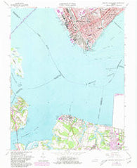 Newport News South Virginia Historical topographic map, 1:24000 scale, 7.5 X 7.5 Minute, Year 1964