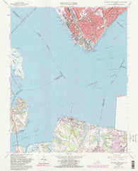 Newport News South Virginia Historical topographic map, 1:24000 scale, 7.5 X 7.5 Minute, Year 1964