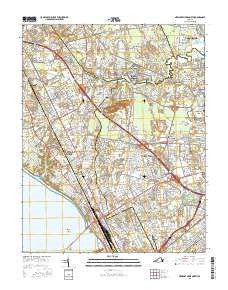 Newport News North Virginia Current topographic map, 1:24000 scale, 7.5 X 7.5 Minute, Year 2016