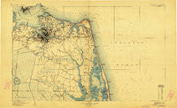 Norfolk Virginia Historical topographic map, 1:125000 scale, 30 X 30 Minute, Year 1902