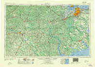 Norfolk Virginia Historical topographic map, 1:250000 scale, 1 X 2 Degree, Year 1953