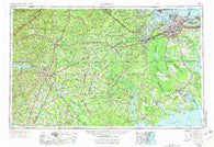 Norfolk Virginia Historical topographic map, 1:250000 scale, 1 X 2 Degree, Year 1953