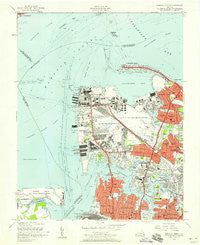 Norfolk North Virginia Historical topographic map, 1:24000 scale, 7.5 X 7.5 Minute, Year 1955