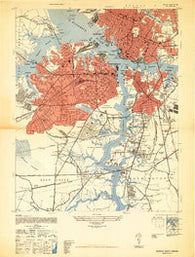 Norfolk South Virginia Historical topographic map, 1:24000 scale, 7.5 X 7.5 Minute, Year 1948