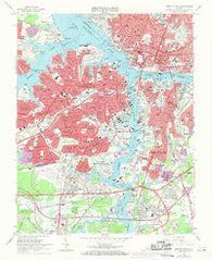 Norfolk South Virginia Historical topographic map, 1:24000 scale, 7.5 X 7.5 Minute, Year 1965