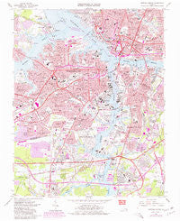 Norfolk South Virginia Historical topographic map, 1:24000 scale, 7.5 X 7.5 Minute, Year 1965