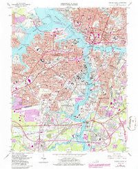 Norfolk South Virginia Historical topographic map, 1:24000 scale, 7.5 X 7.5 Minute, Year 1965