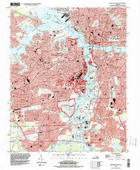 Norfolk South Virginia Historical topographic map, 1:24000 scale, 7.5 X 7.5 Minute, Year 1994