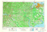 Norfolk Virginia Historical topographic map, 1:250000 scale, 1 X 2 Degree, Year 1953