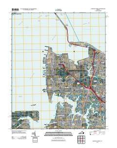 Norfolk North Virginia Historical topographic map, 1:24000 scale, 7.5 X 7.5 Minute, Year 2011