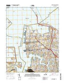 Norfolk North Virginia Current topographic map, 1:24000 scale, 7.5 X 7.5 Minute, Year 2016