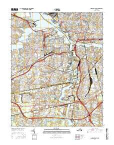Norfolk South Virginia Current topographic map, 1:24000 scale, 7.5 X 7.5 Minute, Year 2016
