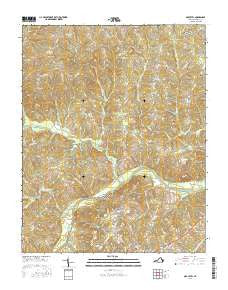 Oak Level Virginia Current topographic map, 1:24000 scale, 7.5 X 7.5 Minute, Year 2016