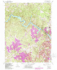Occoquan Virginia Historical topographic map, 1:24000 scale, 7.5 X 7.5 Minute, Year 1956