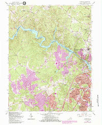 Occoquan Virginia Historical topographic map, 1:24000 scale, 7.5 X 7.5 Minute, Year 1956