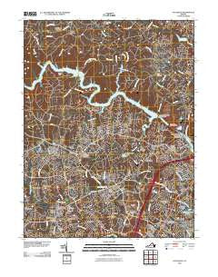 Occoquan Virginia Historical topographic map, 1:24000 scale, 7.5 X 7.5 Minute, Year 2010