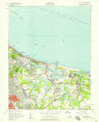 Ocean View Virginia Historical topographic map, 1:24000 scale, 7.5 X 7.5 Minute, Year 1954