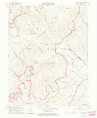 Old Rag Mtn Virginia Historical topographic map, 1:24000 scale, 7.5 X 7.5 Minute, Year 1965