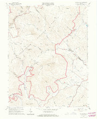 Old Rag Mtn Virginia Historical topographic map, 1:24000 scale, 7.5 X 7.5 Minute, Year 1965