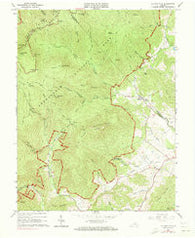 Old Rag Mtn Virginia Historical topographic map, 1:24000 scale, 7.5 X 7.5 Minute, Year 1965
