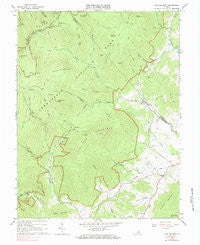 Old Rag Mtn Virginia Historical topographic map, 1:24000 scale, 7.5 X 7.5 Minute, Year 1965