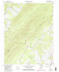 Oriskany Virginia Historical topographic map, 1:24000 scale, 7.5 X 7.5 Minute, Year 1962