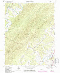 Oriskany Virginia Historical topographic map, 1:24000 scale, 7.5 X 7.5 Minute, Year 1962