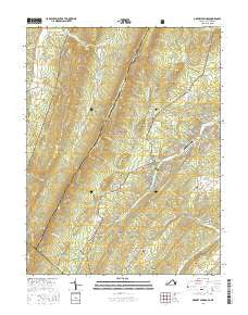Orkney Springs Virginia Current topographic map, 1:24000 scale, 7.5 X 7.5 Minute, Year 2016