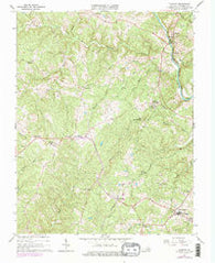 Palmyra Virginia Historical topographic map, 1:24000 scale, 7.5 X 7.5 Minute, Year 1967