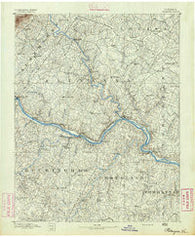 Palmyra Virginia Historical topographic map, 1:125000 scale, 30 X 30 Minute, Year 1891