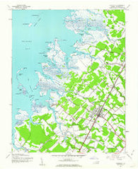 Parksley Virginia Historical topographic map, 1:24000 scale, 7.5 X 7.5 Minute, Year 1942