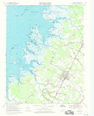 Parksley Virginia Historical topographic map, 1:24000 scale, 7.5 X 7.5 Minute, Year 1968