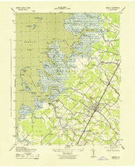 Parksley Virginia Historical topographic map, 1:31680 scale, 7.5 X 7.5 Minute, Year 1943