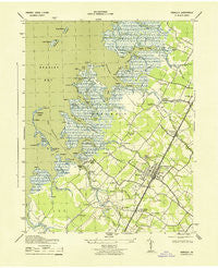 Parksley Virginia Historical topographic map, 1:31680 scale, 7.5 X 7.5 Minute, Year 1943